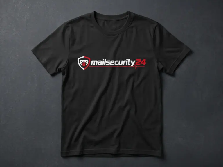 Mailsecurity24 Black T-shirt (Visualisation)