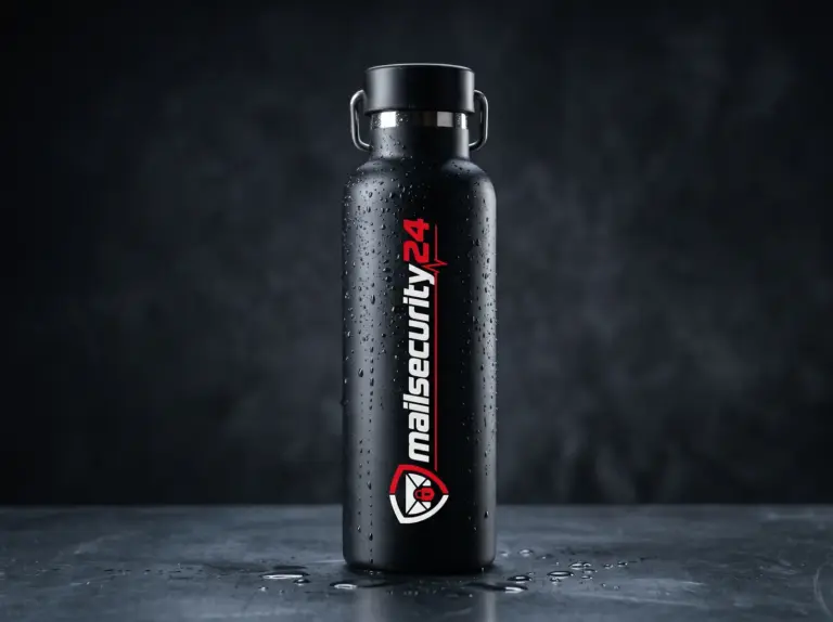Mailsecurity24 Thermoflasche (Visualisierung)