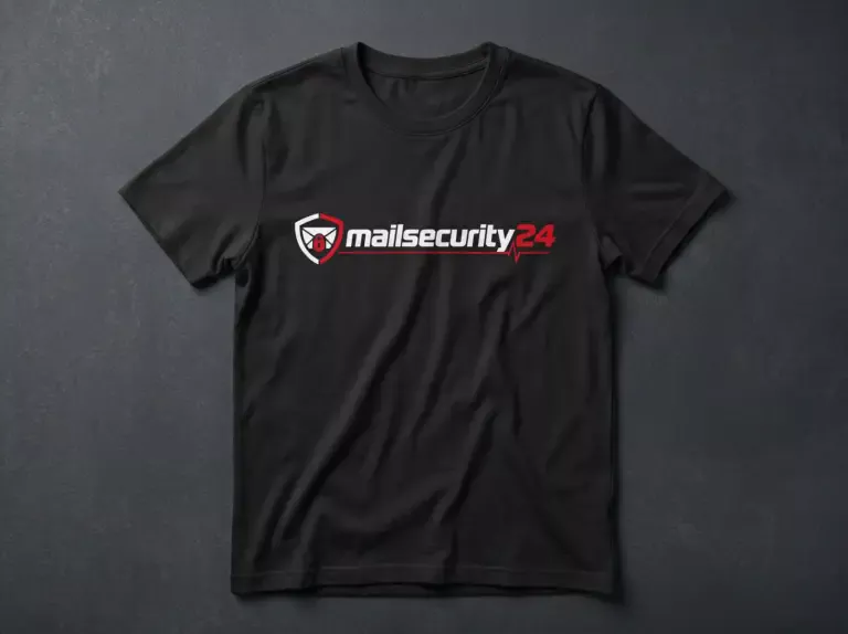 Mailsecurity24 T-Shirt schwarz (Visualisierung)