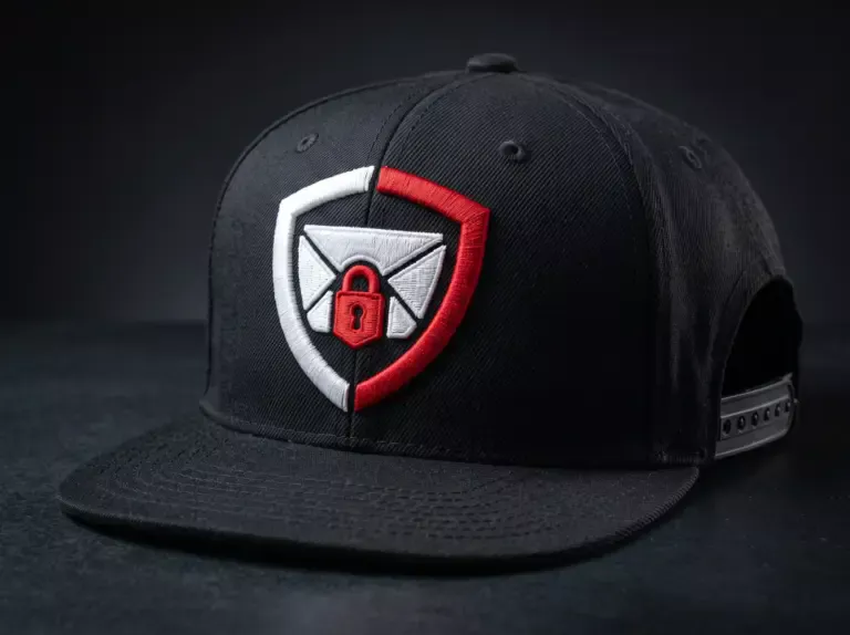 Mailsecurity24 Snapback-Cap mit 3D-Stick (Visualisierung)
