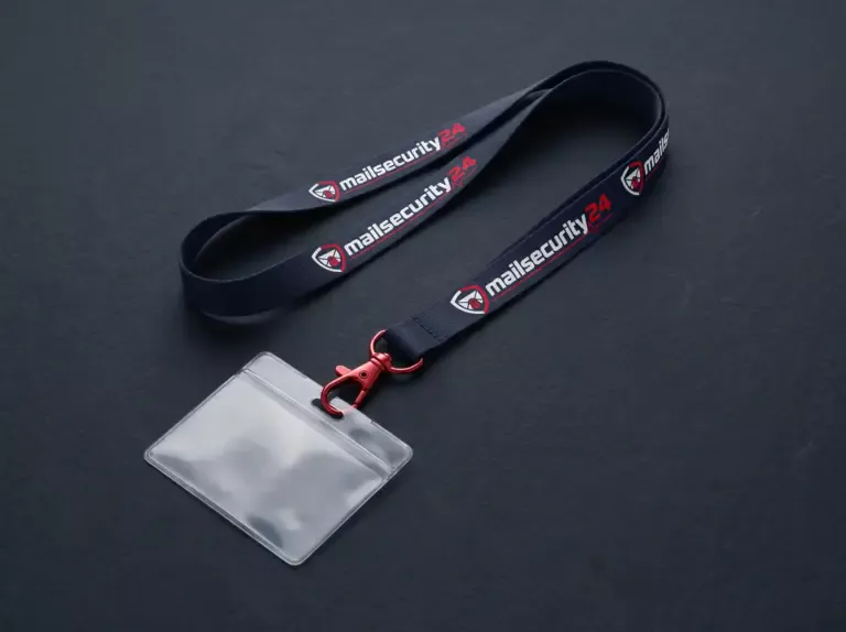 Mailsecurity24 Lanyard für Messen (Visualisierung)
